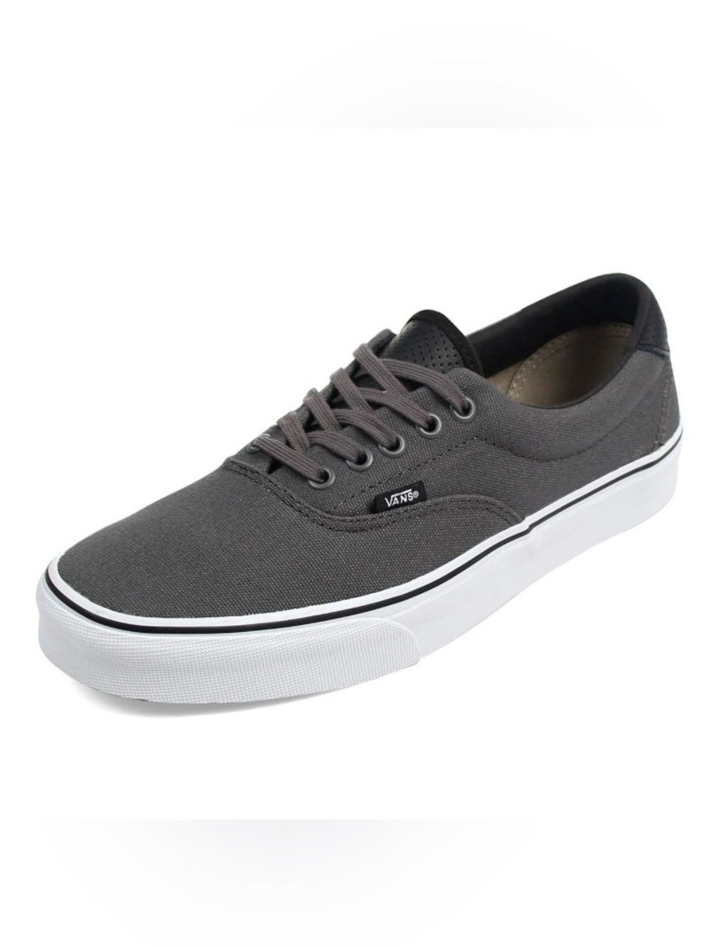 Vans Classic Low-Top Canvas Sneaker in Gray and White